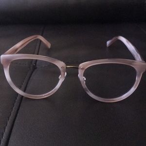 Warby Parker Tansley glasses in Pale Rose Horn